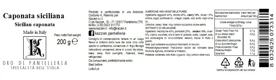 Sott'olio di caponata siciliana 200 g