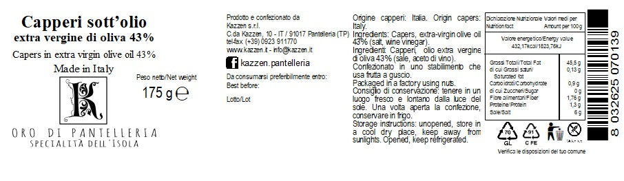Capperi sott'olio 175 g