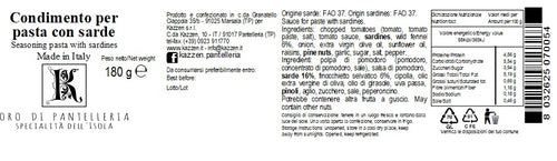 Condimento pasta con sarde 180 g
