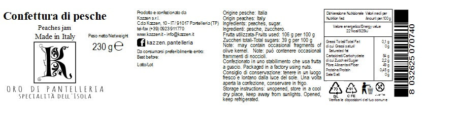 Marmellata di pesche 230 g