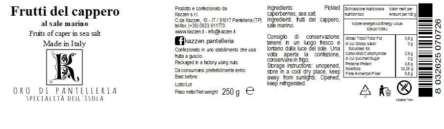 Frutti del cappero al sale sacchetto 250 g