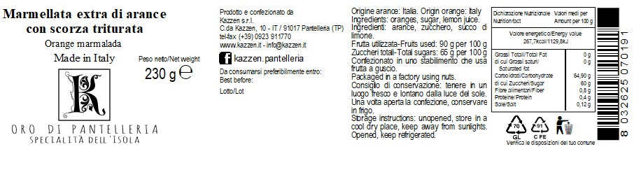 Marmellata di arance 230 g