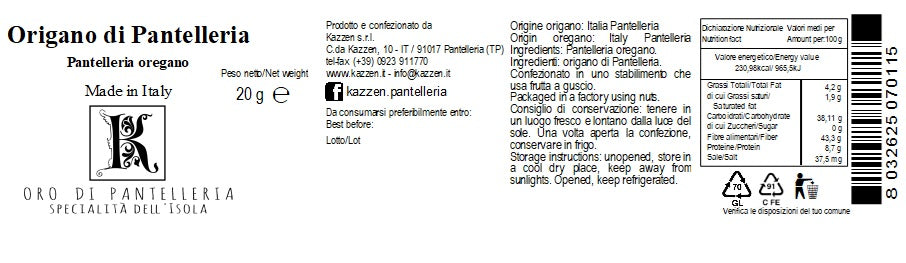 Origano pantesco vaso 20 g