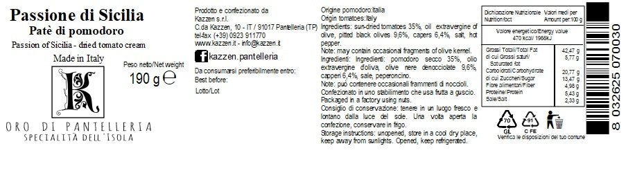 Crema passione di Sicilia 190 g