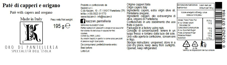 Patè di olive e capperi 195 g