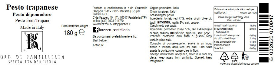Pesto trapanese 180 g