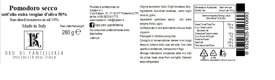 Sott'olio di pomodori secchi 280 g