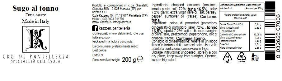 Sugo di tonno 200 g