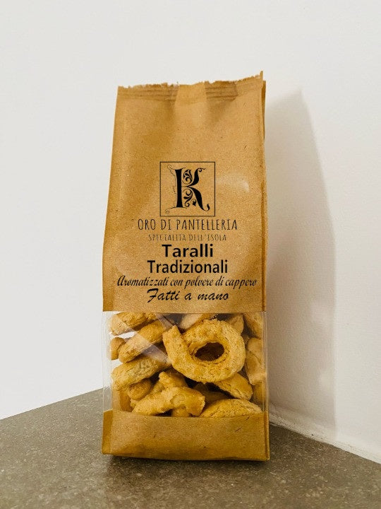 Taralli aromatizzate alla polvere di cappero 200 g